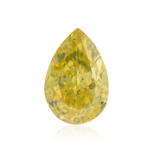 0,35 Karat Fancy Intense Yellow Birnenförmiger Diamant VS2 GIA