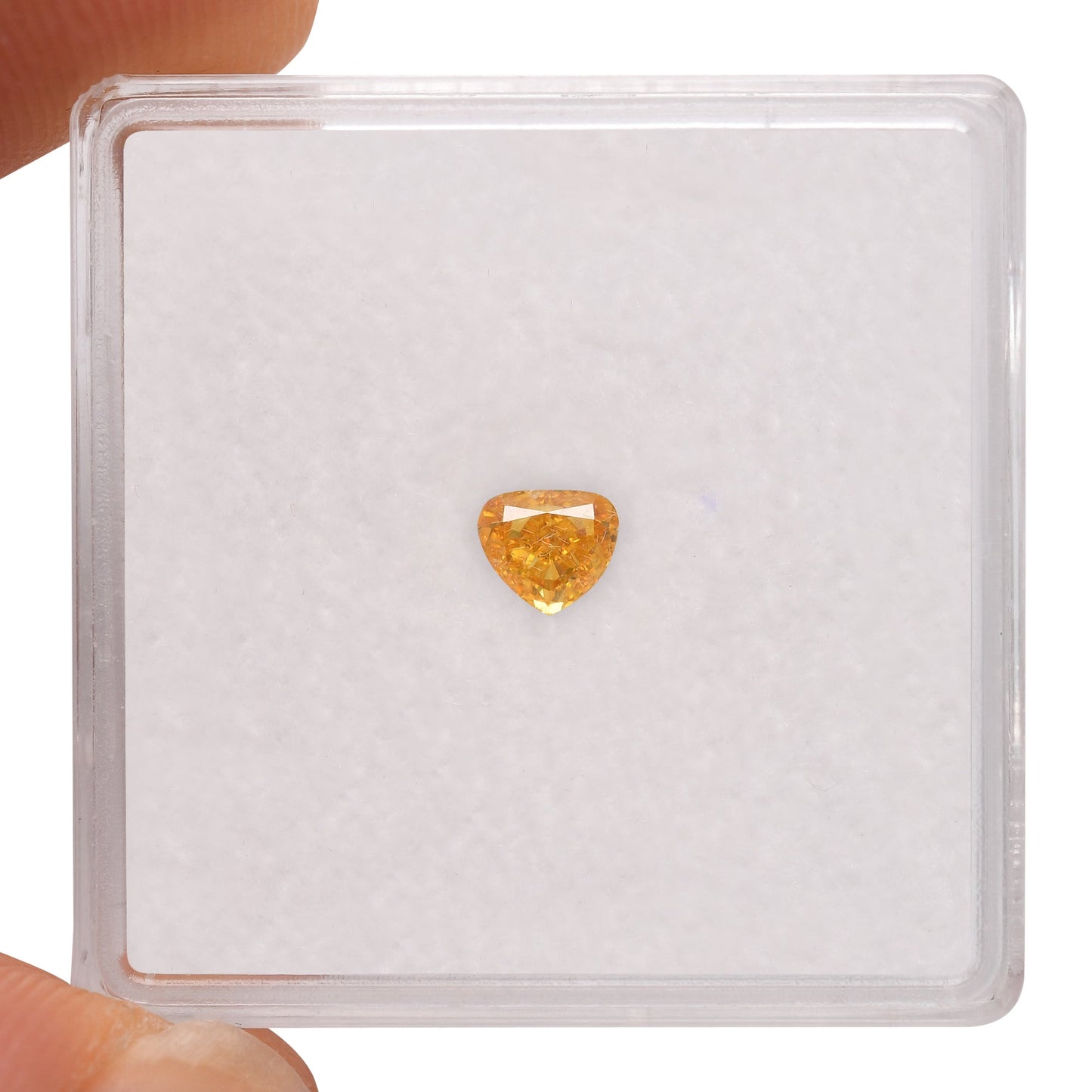 0,30 Karat Fancy Vivid Orange Yellow Heart Diamant SI1 GIA