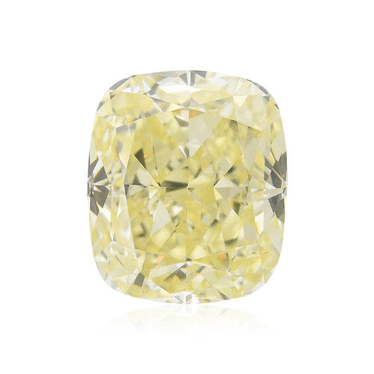 1,50 Karat Fancy Light Yellow Cushion Diamond VS1 GIA