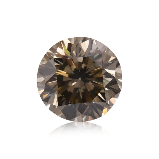1,08 Karat, Fancy Dark Gray Greenish Yellow, runder Brillant, VS1, GIA