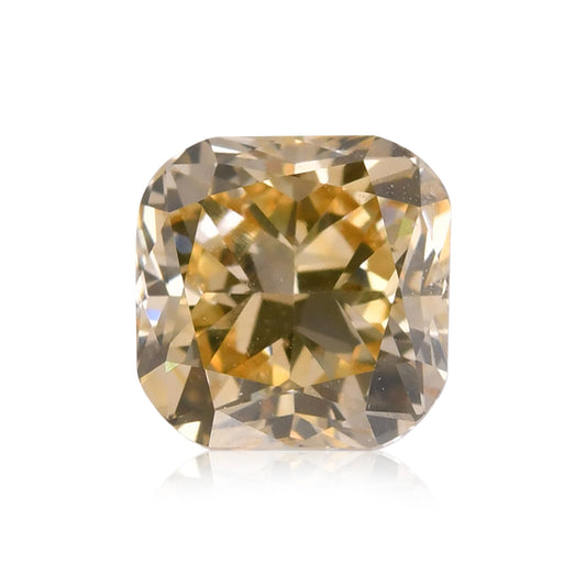 1,08 Karat Fancy Brownish Orangey Yellow Cushion Diamond VVS2 GIA