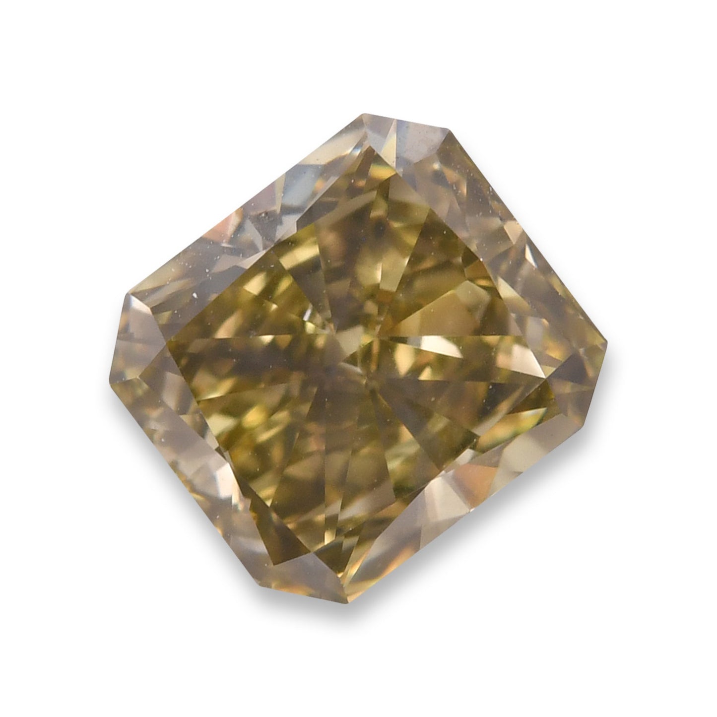 2,02 Karat Fancy Dark Brown Greenish Yellow Radiant SI1 GIA