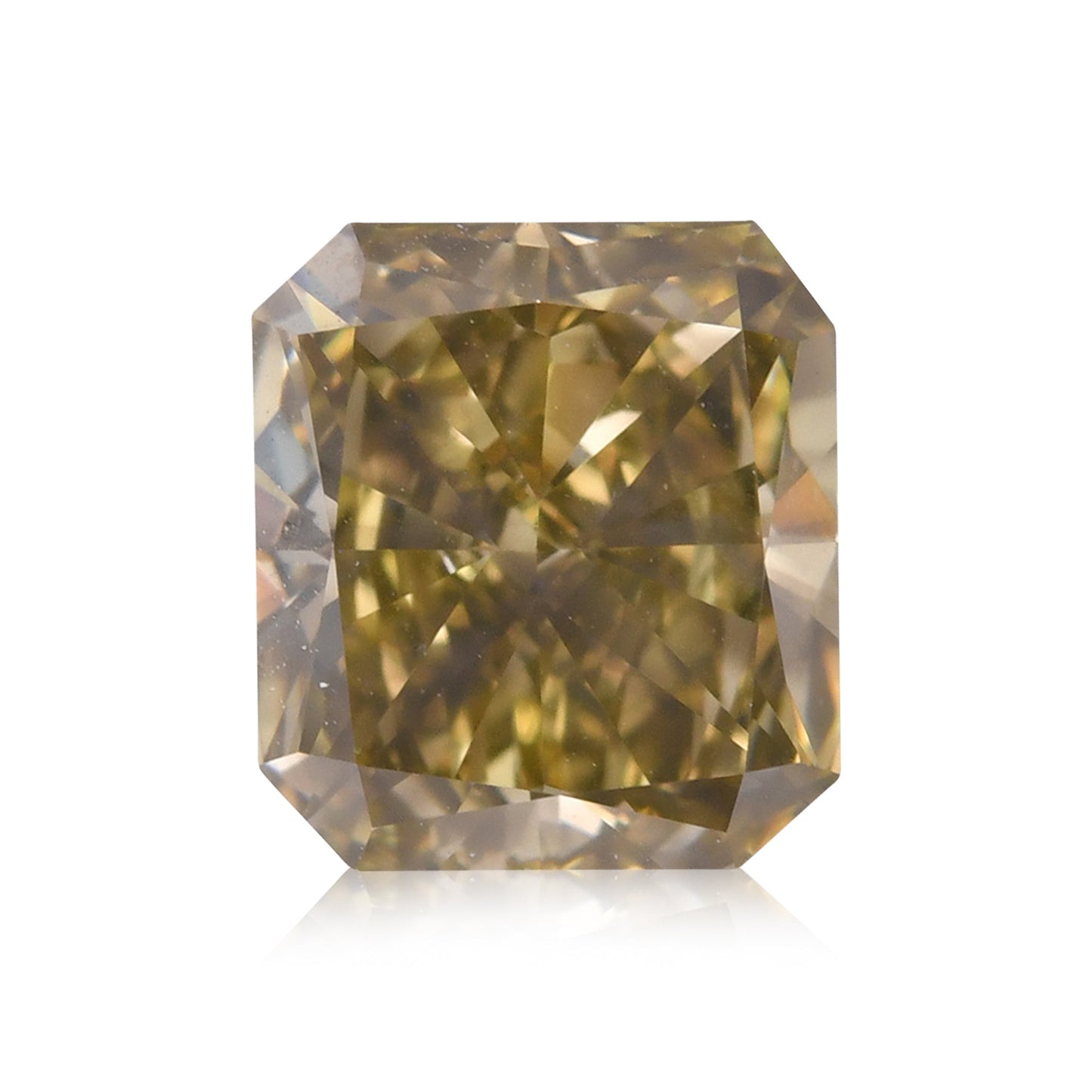 2,02 Karat Fancy Dark Brown Greenish Yellow Radiant SI1 GIA