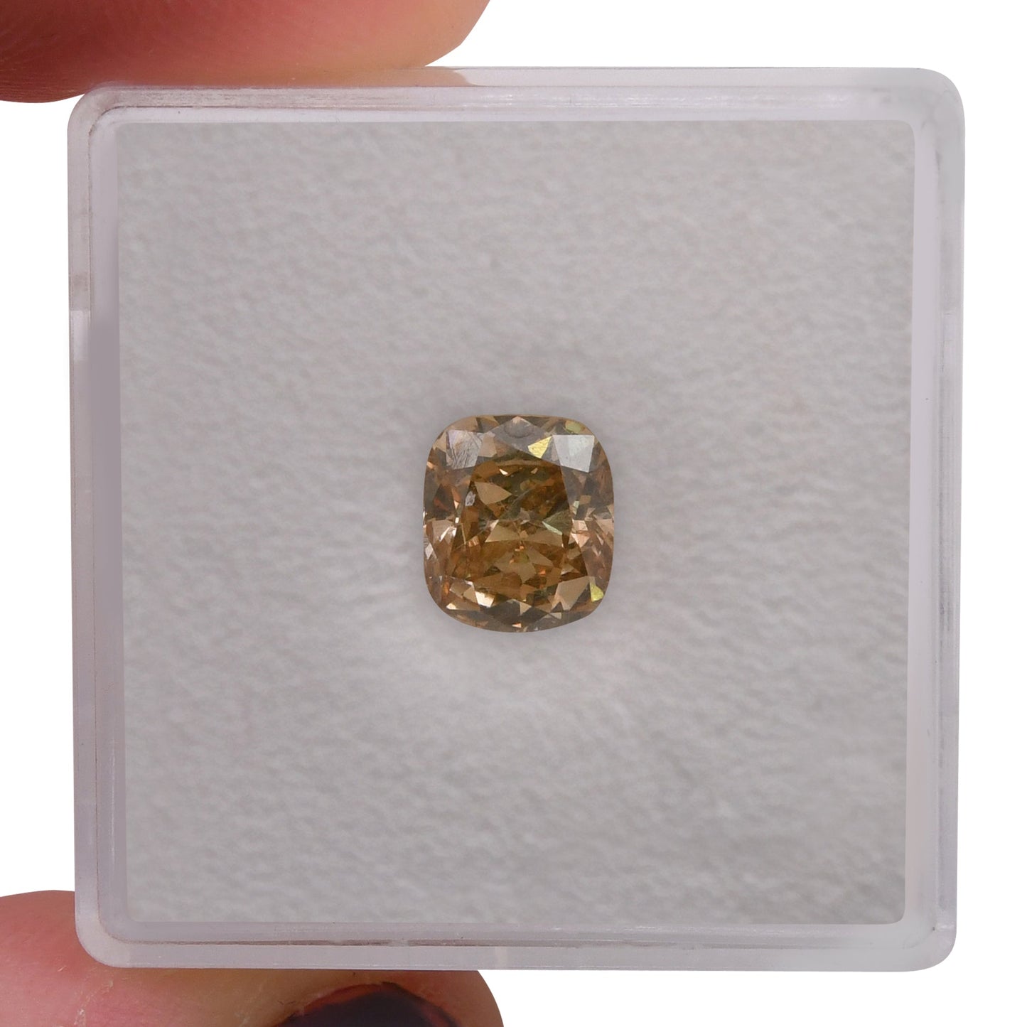 1.23 Carat Fancy Brown Yellow Cushion Diamond VS2 GIA
