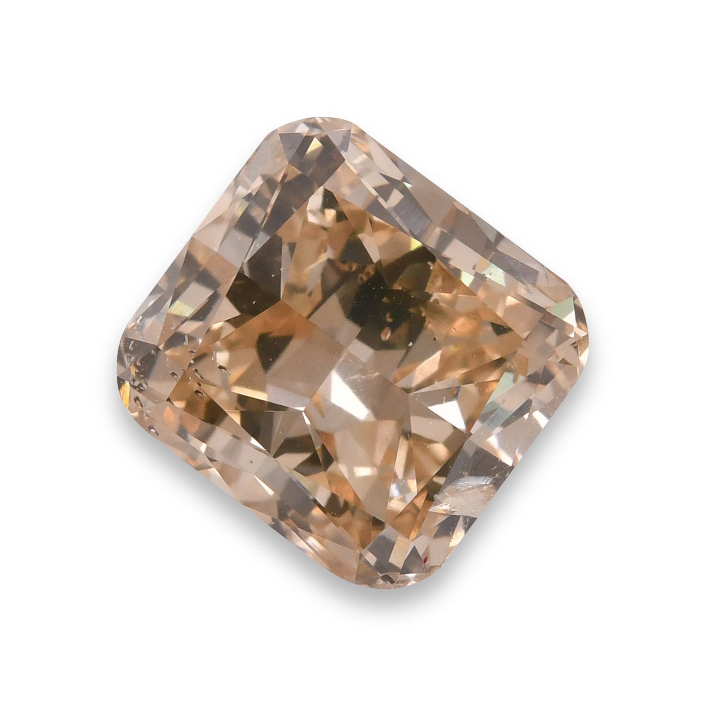 6,05 Karat Fancy Yellowish Brown Cushion Diamond (SI1) GIA