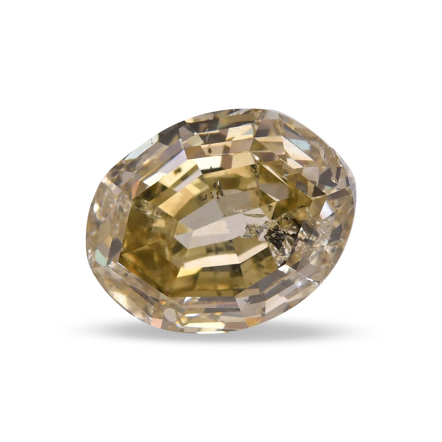 10,08 Karat Fancy Brownish Greenish Yellow Oval Diamond (I1) GIA