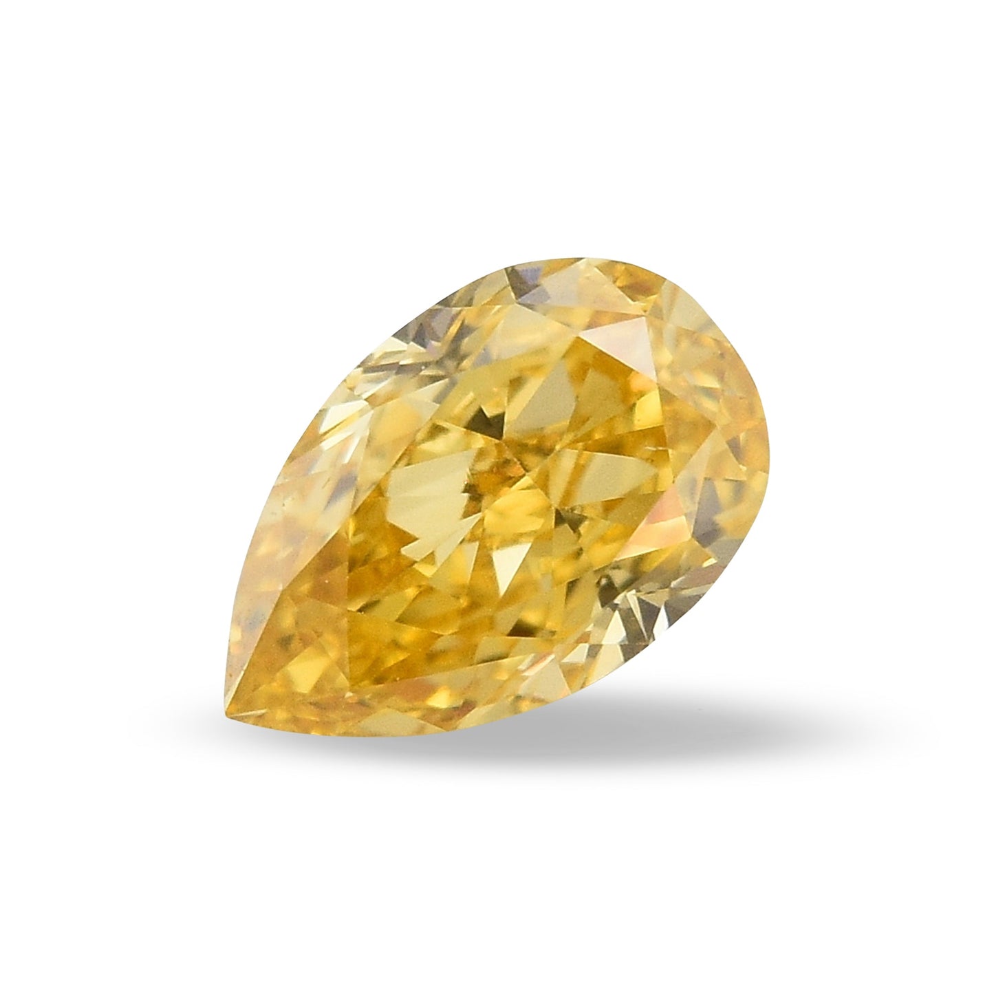 0,31 Karat Fancy Intense Orange Yellow Birnenförmiger Diamant VS1 GIA
