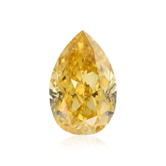 0,31 Karat Fancy Intense Orange Yellow Birnenförmiger Diamant VS1 GIA