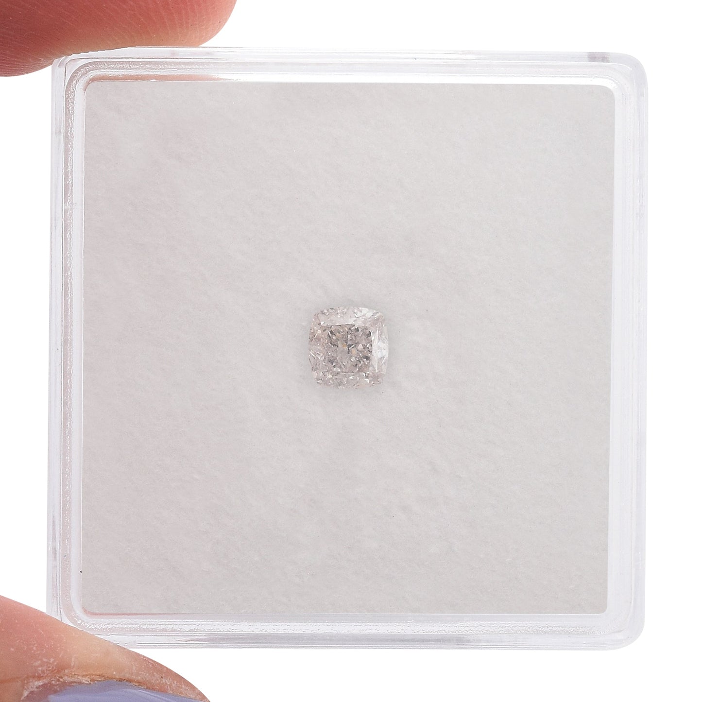 0,32 Karat Fancy Pinkish Brown Cushion Diamond VS1 GIA