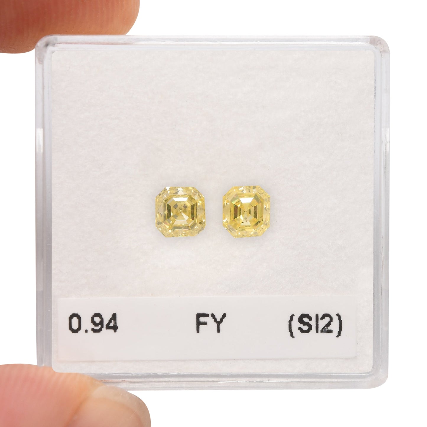 0,94 Karat Fancy Yellow Asscher Diamanten (SI2)