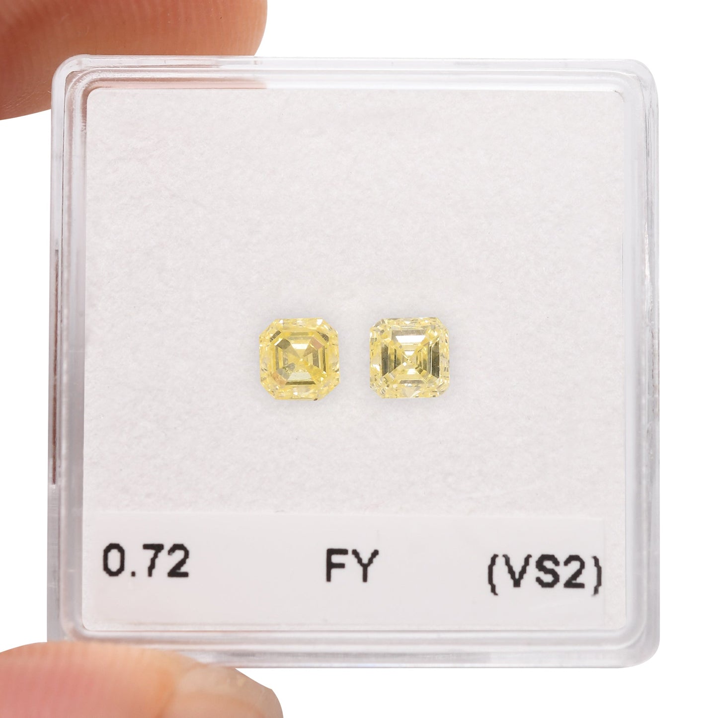 0,72 Karat gelber Asscher-Diamant (VS2)
