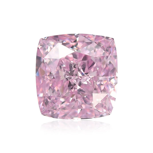 0,30 Karat Fancy Purplish Pink Cushion Diamond VVS1 GIA