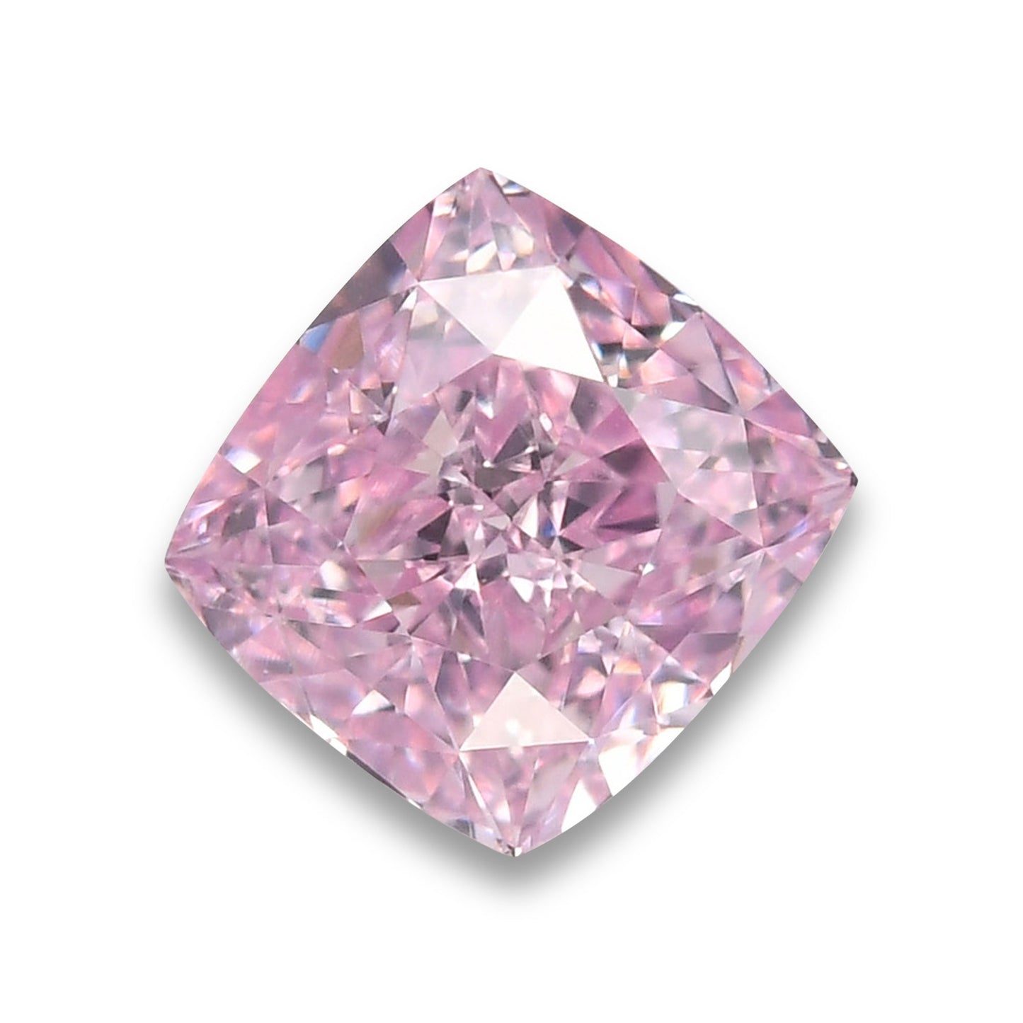 0,30 Karat Fancy Purplish Pink Cushion Diamond VVS1 GIA