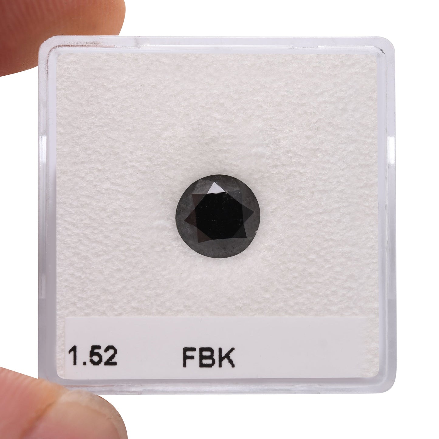 1,52 Karat Fancy Black Brillant-Diamant, GIA-zertifiziert