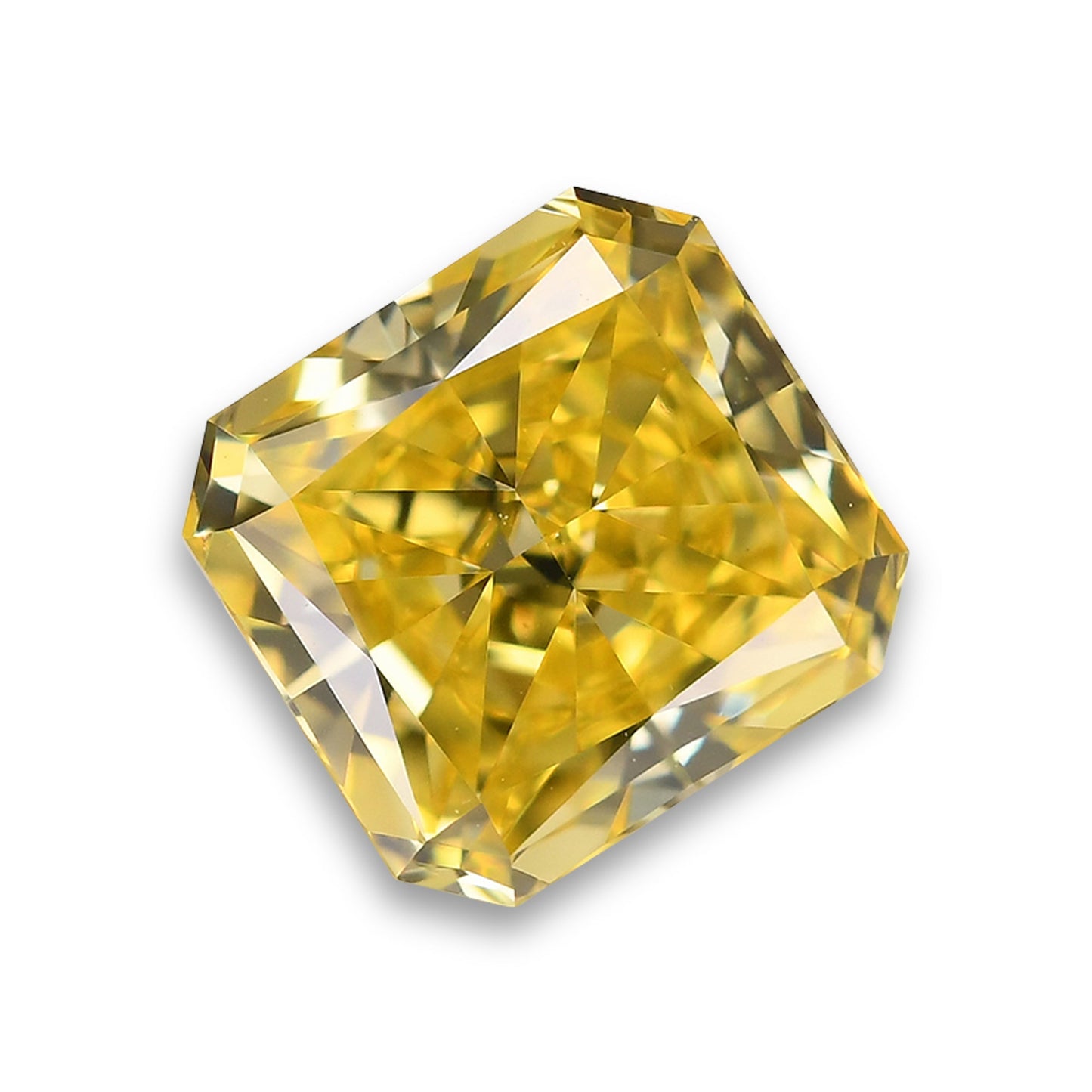 0,84 Karat Fancy Vivid Yellow Radiant Diamant VS1 GIA