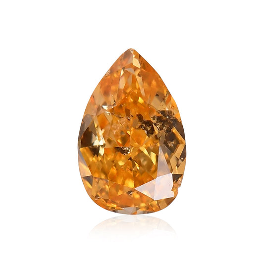0,20 Karat Fancy Vivid Yellow Orange Birnenförmiger Diamant GIA