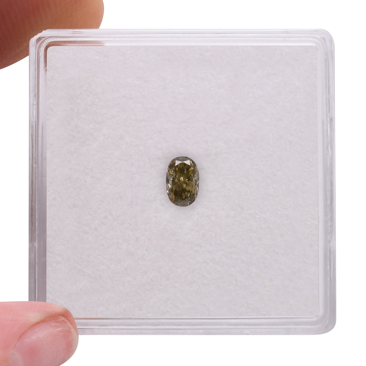 0,26 Karat Chamäleon-Oval-Diamant, GIA