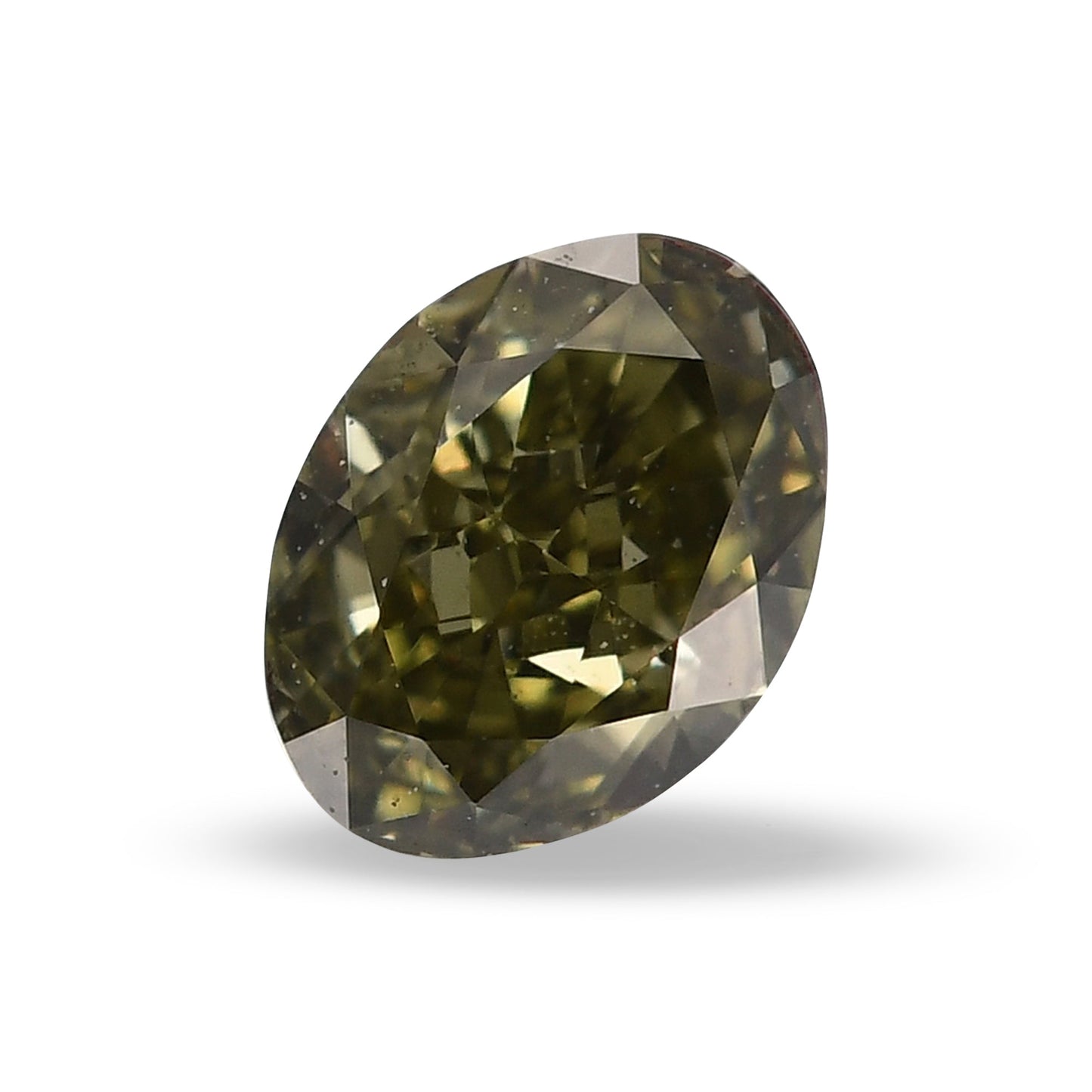 0,30 Karat Chamäleongrüner ovaler Diamant GIA