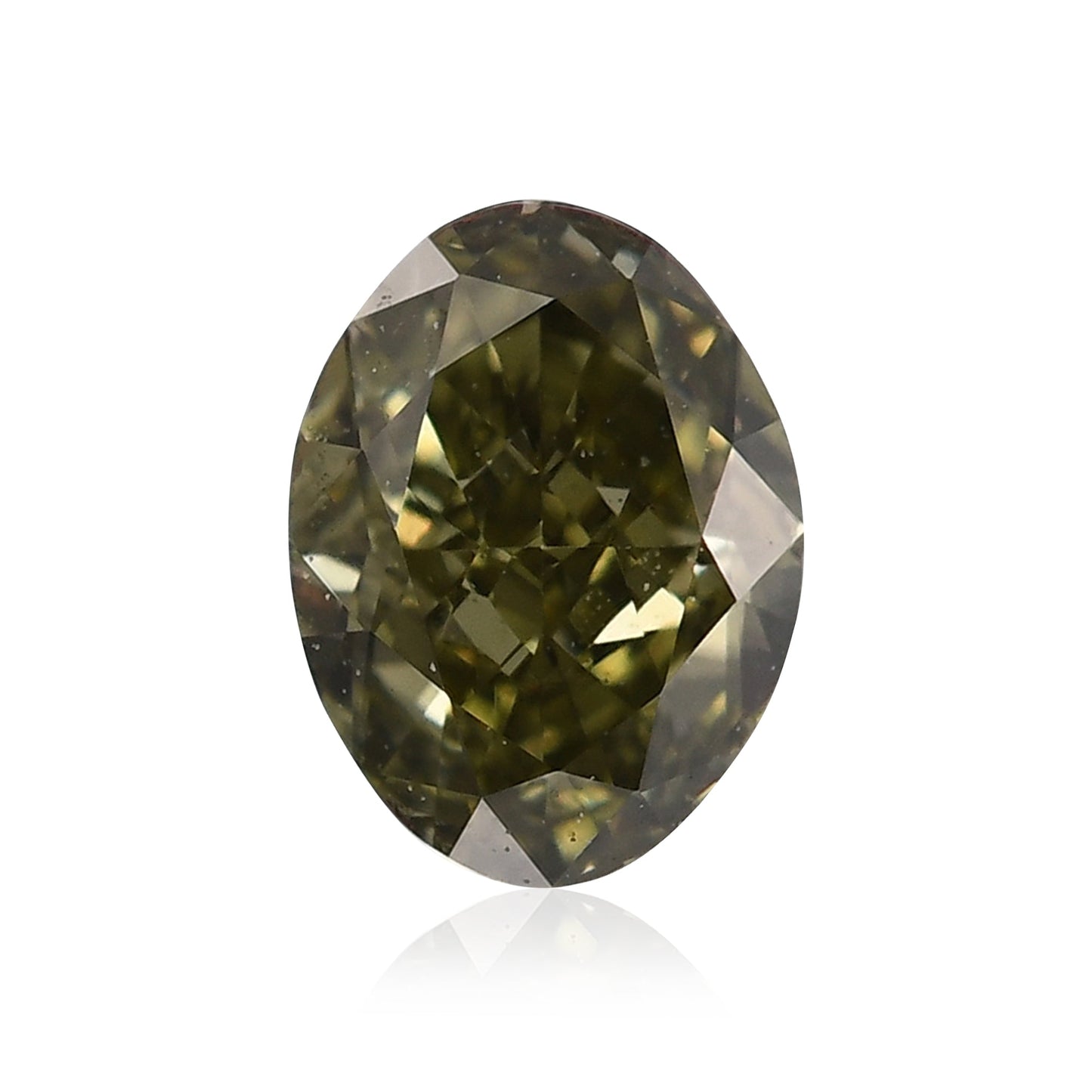 0,30 Karat Chamäleongrüner ovaler Diamant GIA