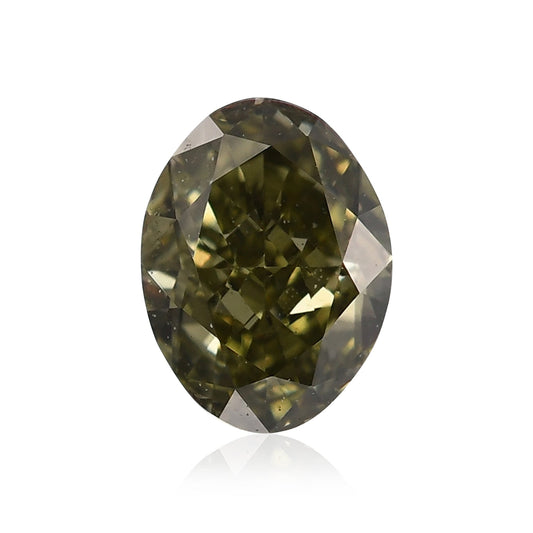 0,30 Karat Chamäleongrüner ovaler Diamant GIA