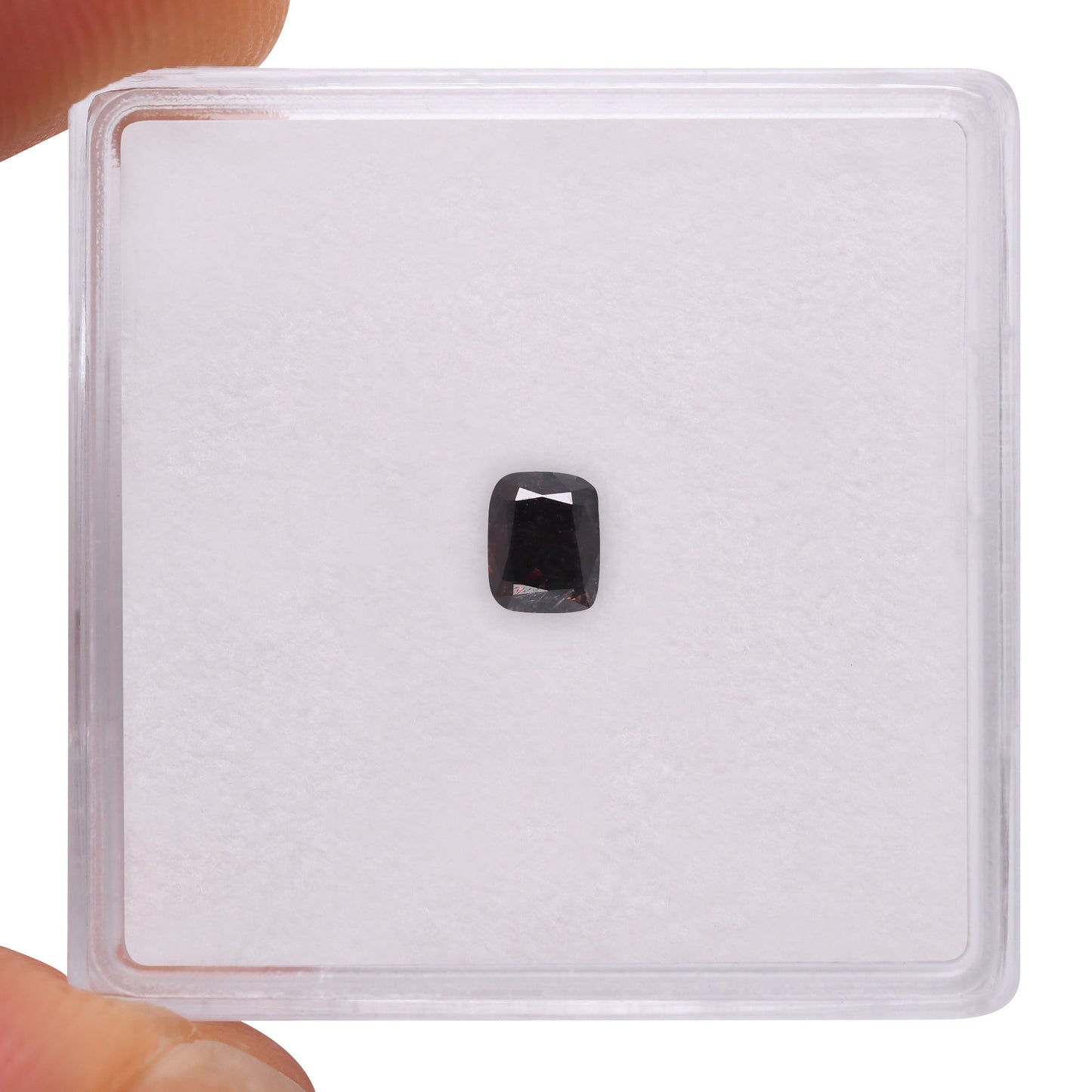 0,34 Karat Fancy Dark Orange Brown Cushion Diamond (I1) GIA