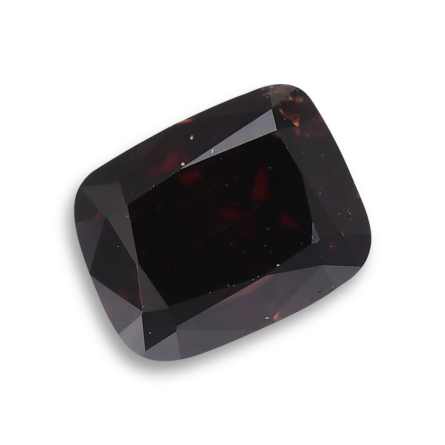 0,34 Karat Fancy Dark Orange Brown Cushion Diamond (I1) GIA
