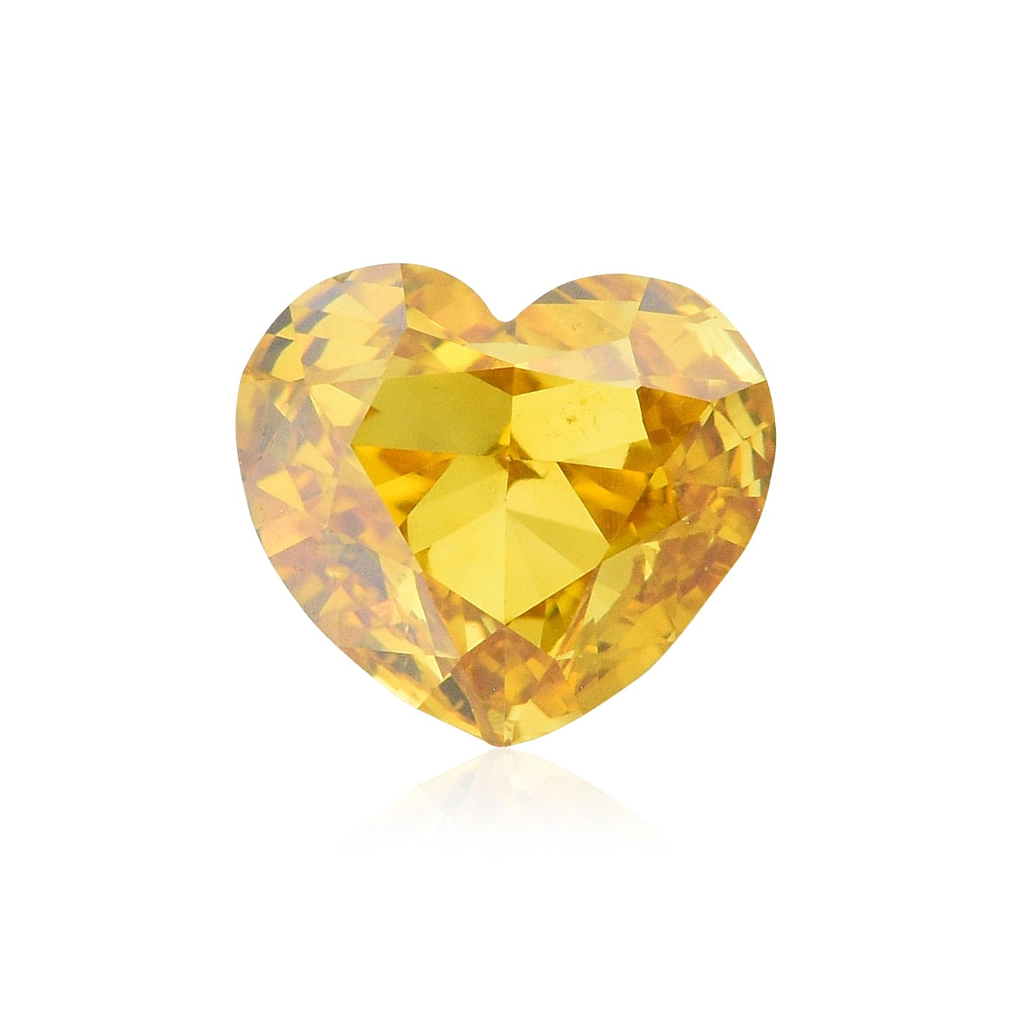 0,50 Karat Fancy Deep Orange Yellow Heart Diamant VS2 GIA