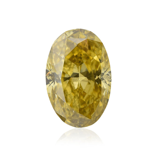 0,51 Karat Fancy Deep Brownish Yellow Oval Diamond SI2 GIA