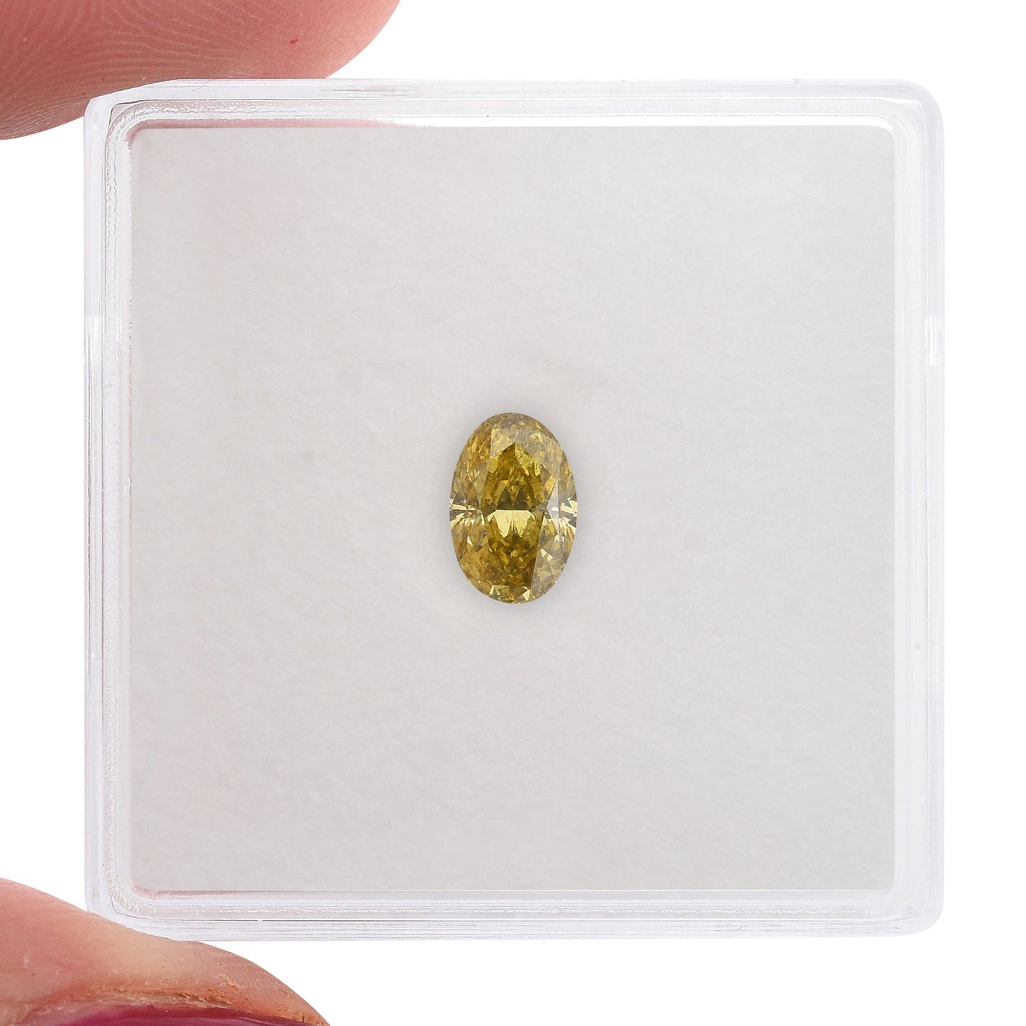0.51 Carat Fancy Deep Brownish Yellow Oval Diamond SI2 GIA
