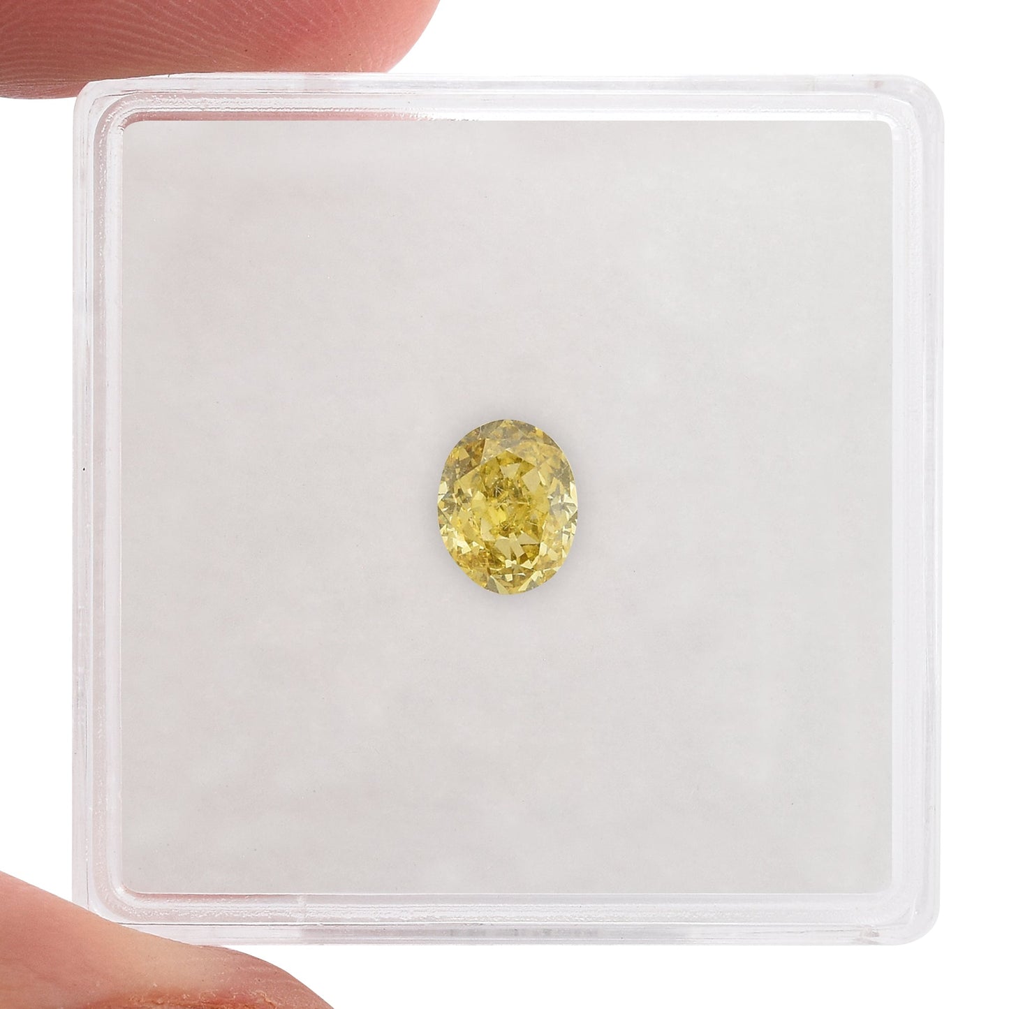 0,57 Karat Fancy Deep Yellow Ovaler Diamant SI1 GIA