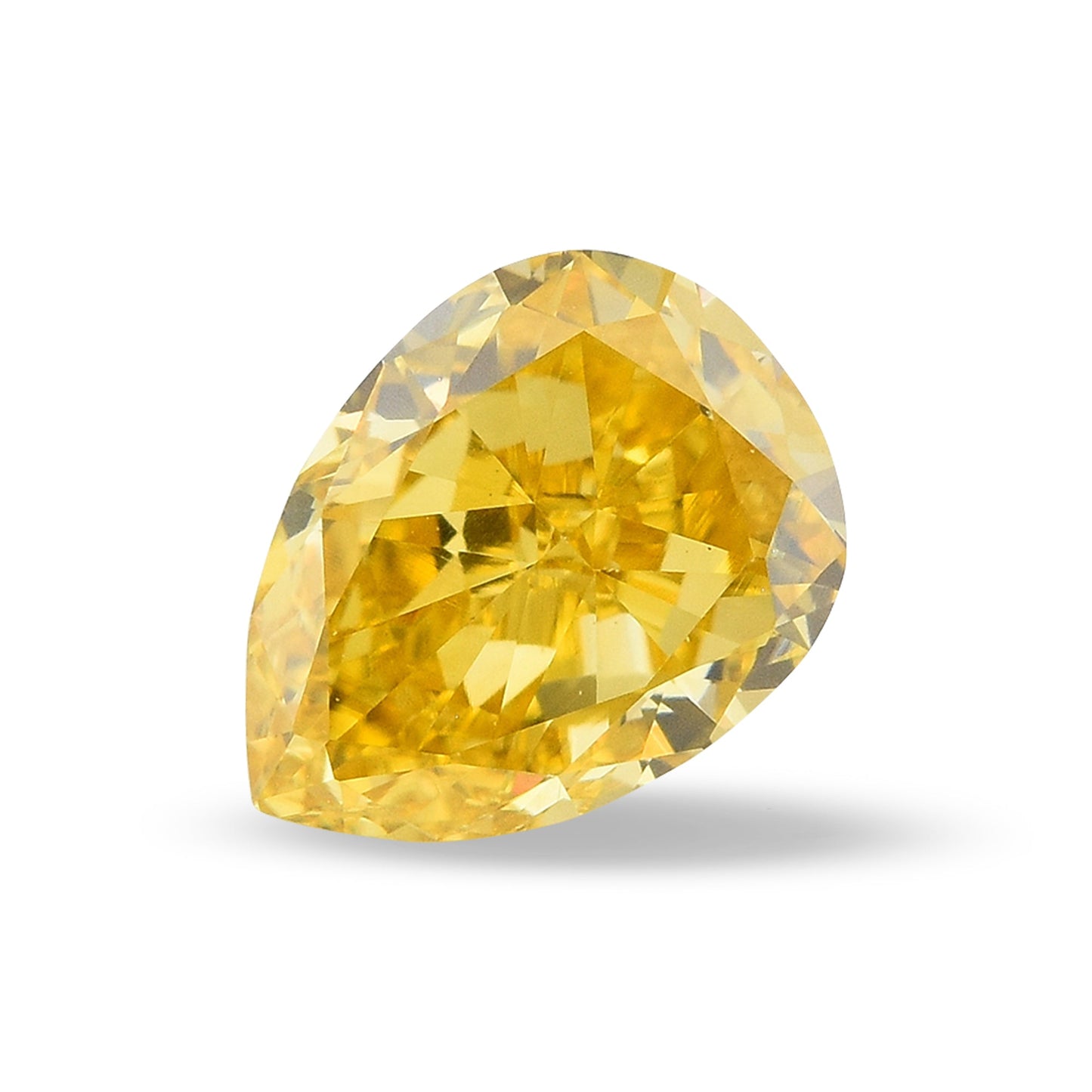 0,72 Karat Fancy Intense Orange Yellow Pear Diamond VS1 GIA