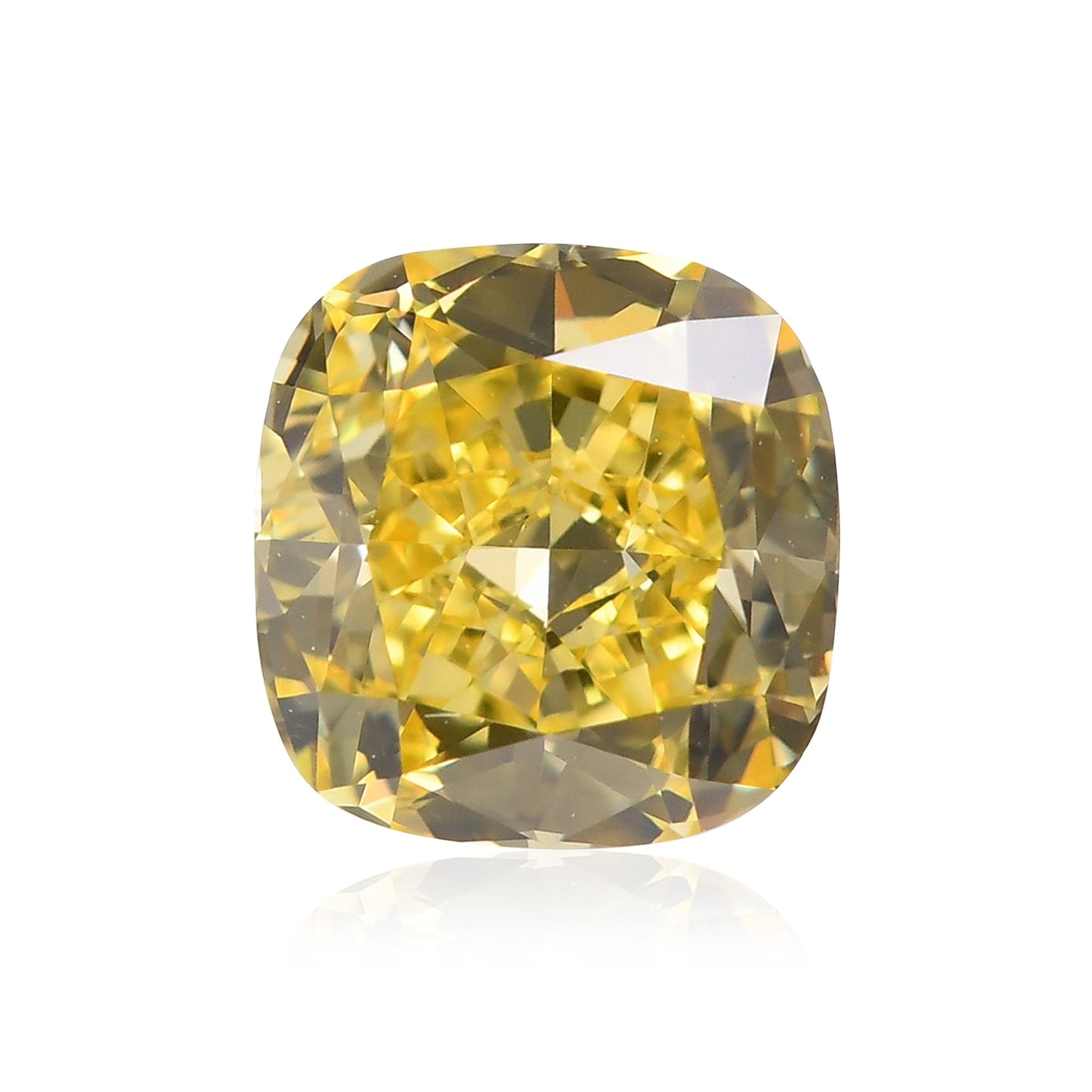 1,01 Karat Fancy Intense Yellow Cushion Diamond VS2 GIA