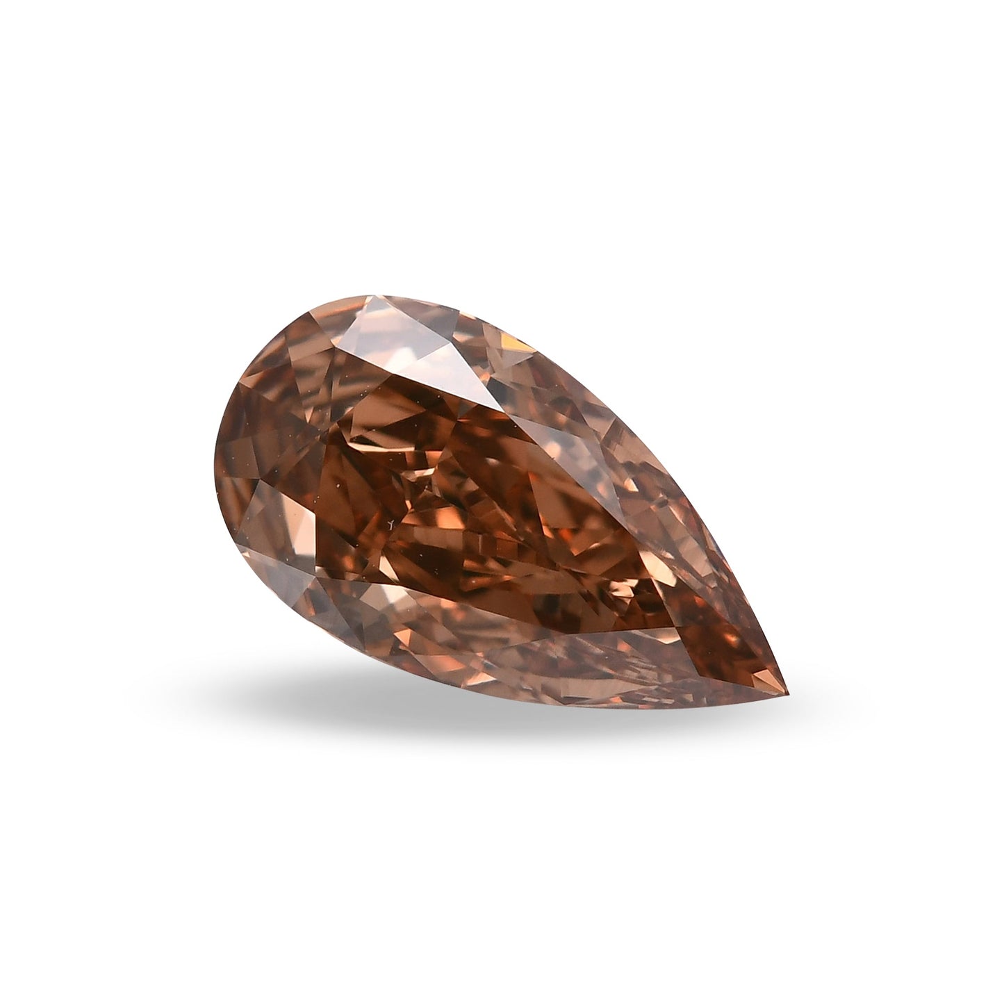 1,03 Karat Fancy Dark Orange Brown Birnenförmiger Diamant VVS2 GIA