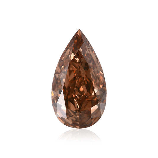 1,03 Karat Fancy Dark Orange Brown Birnenförmiger Diamant VVS2 GIA