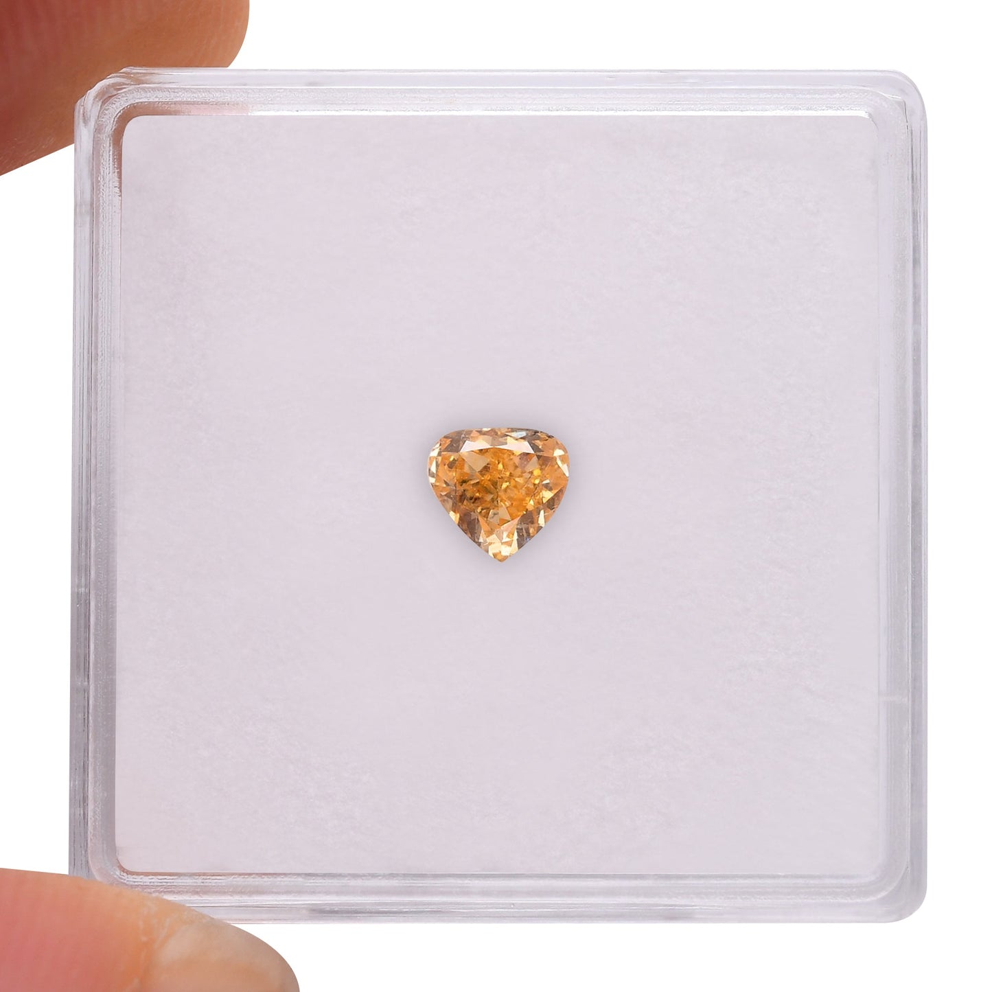 0,35 Karat Fancy Intense Yellow Orange Heart Diamant SI1 GIA