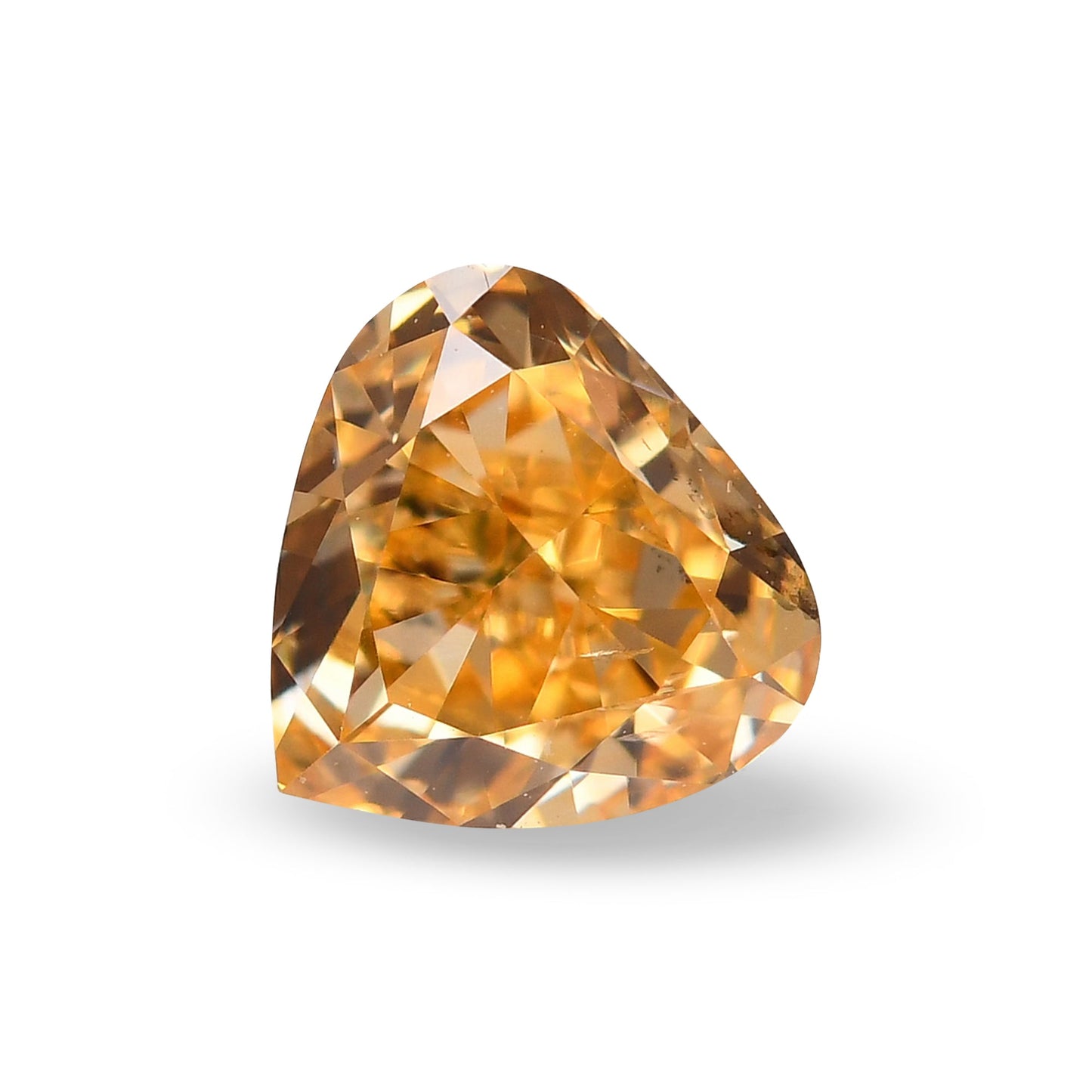 0,35 Karat Fancy Intense Yellow Orange Heart Diamant SI1 GIA