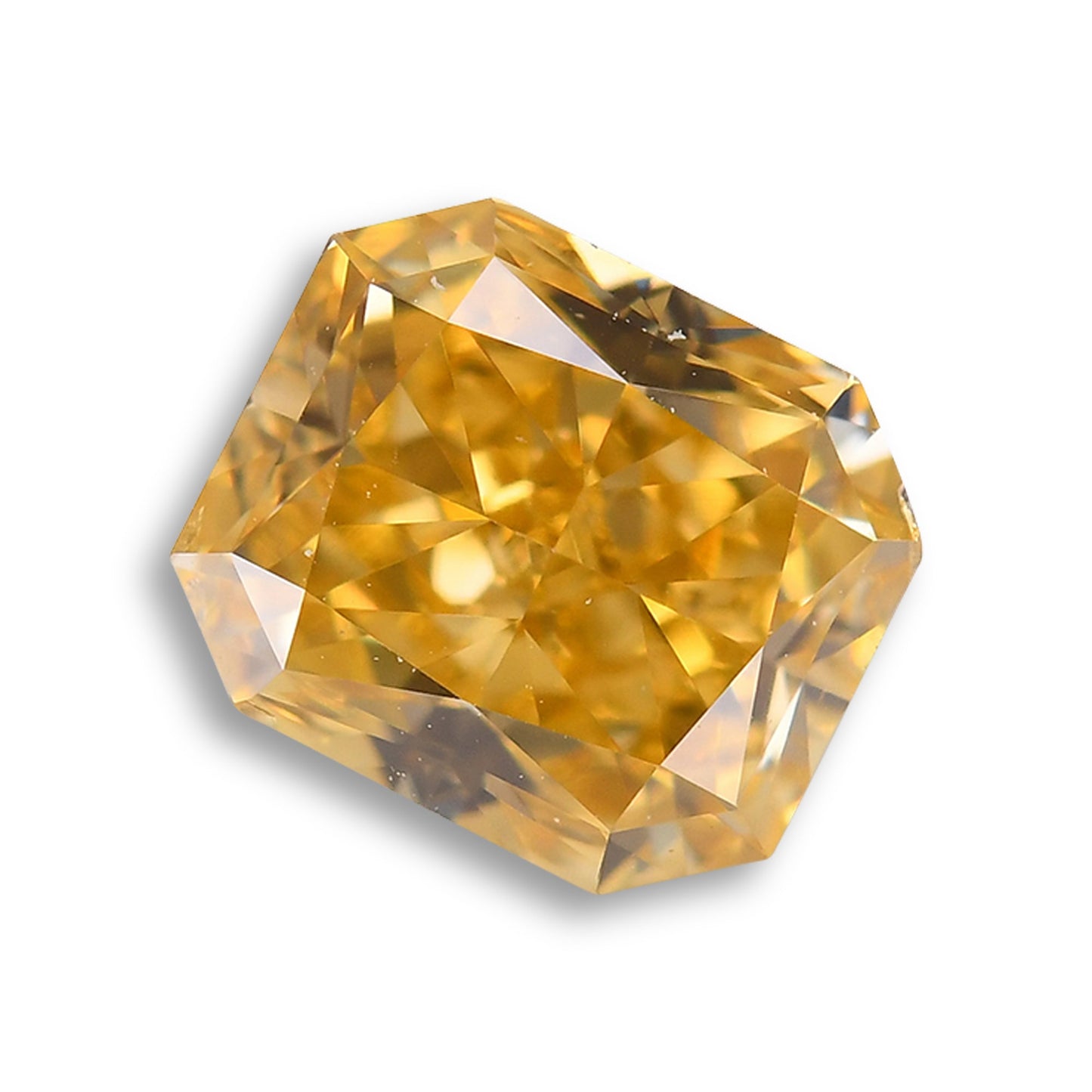 0,77 Karat Fancy Intense Orange Yellow Radiant Diamant SI1 GIA