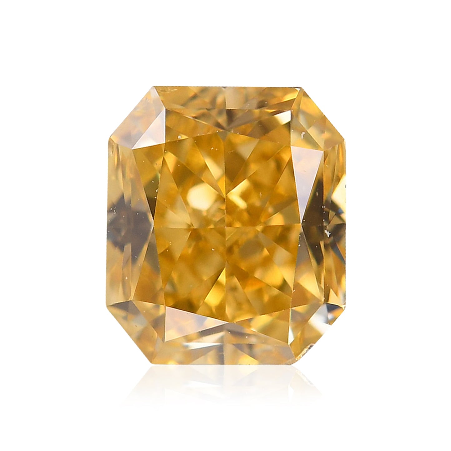 0,77 Karat Fancy Intense Orange Yellow Radiant Diamant SI1 GIA