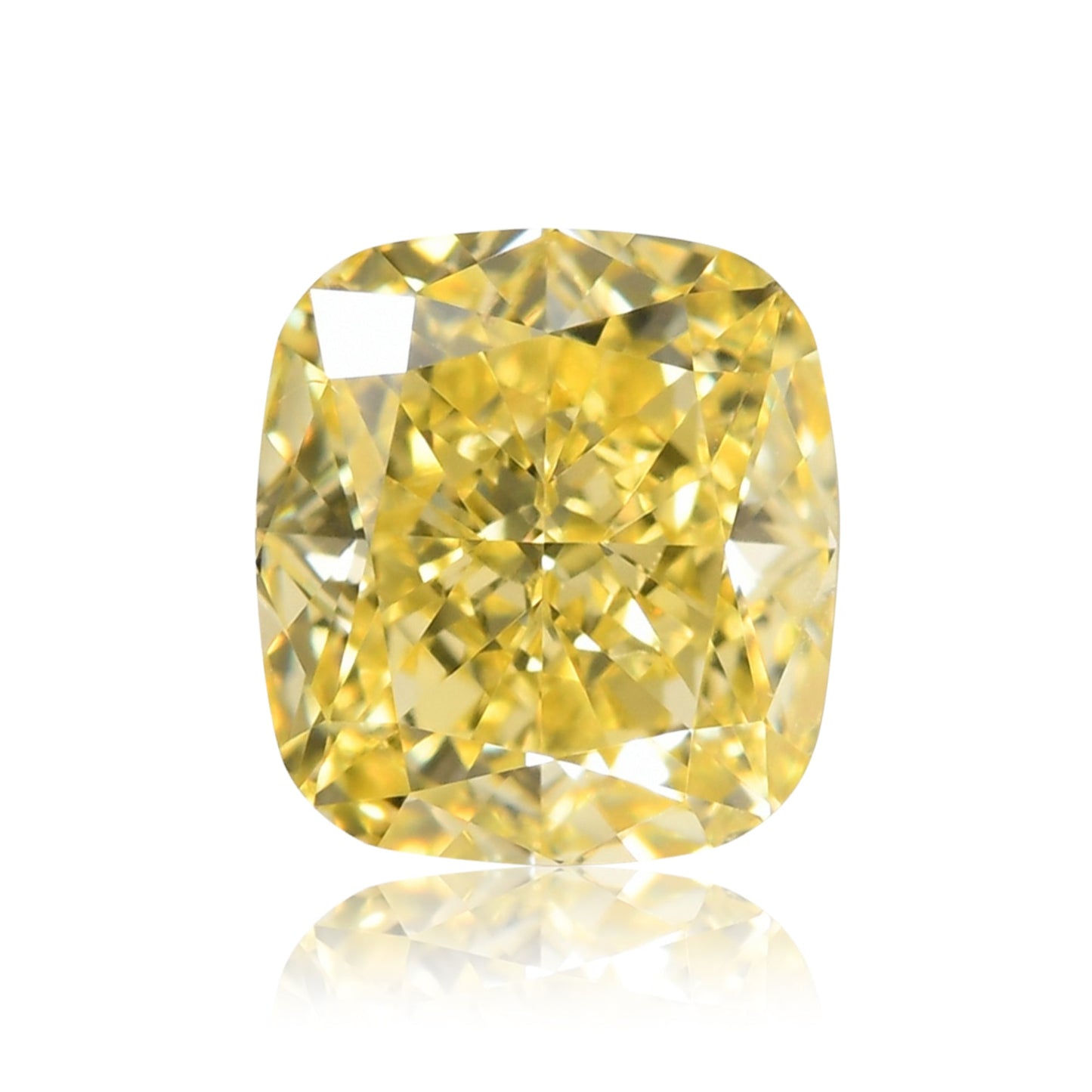 0,62 Karat Fancy Intense Yellow Cushion Diamond SI1 GIA