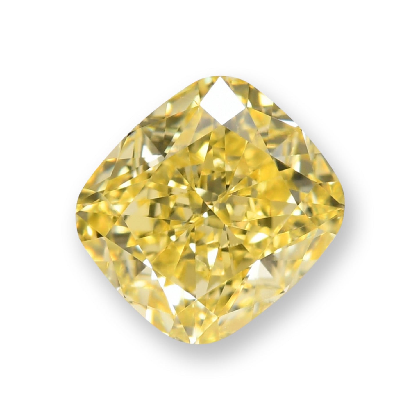 0,62 Karat Fancy Intense Yellow Cushion Diamond SI1 GIA