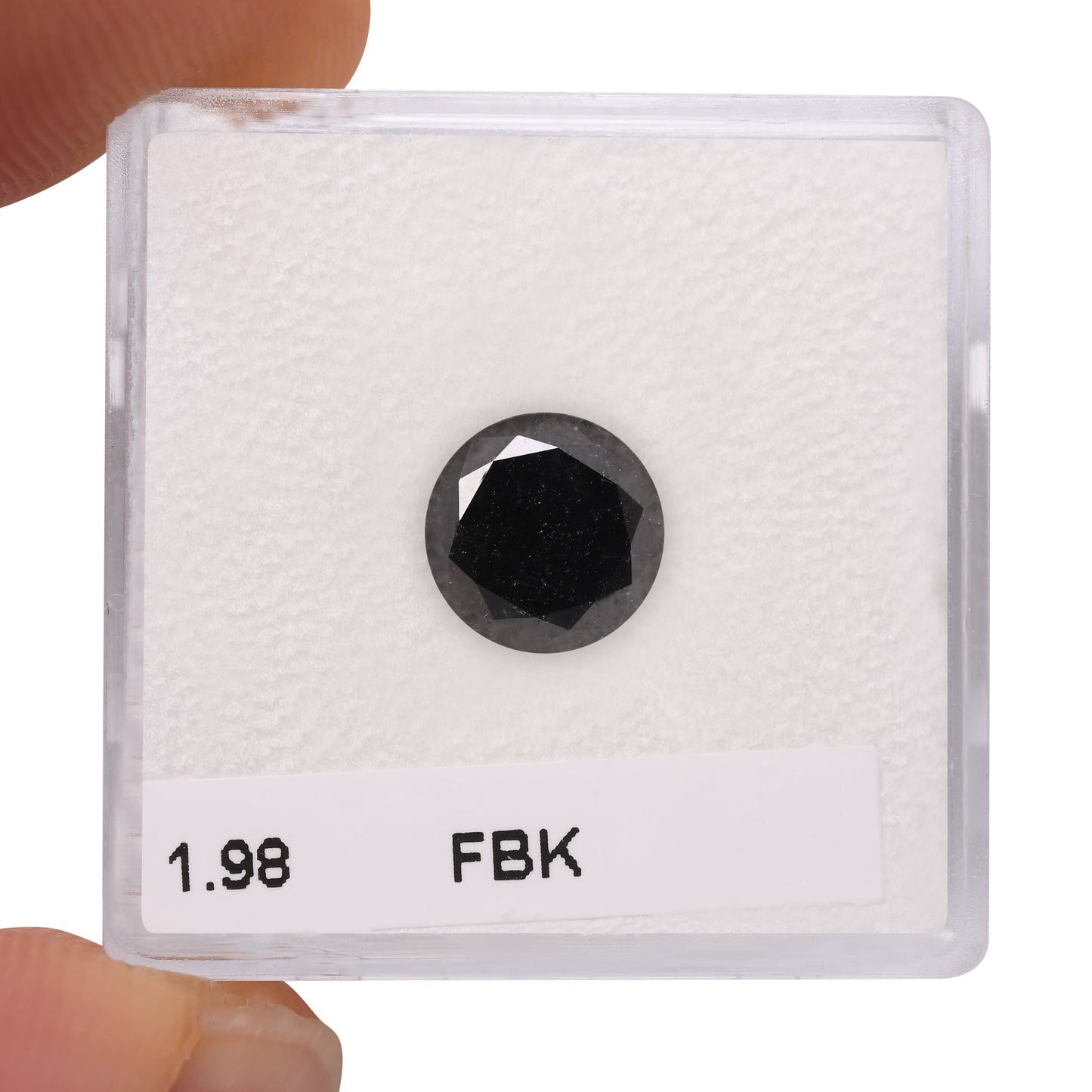 1,98 Karat Fancy Black Brillant-Diamant, GIA-zertifiziert