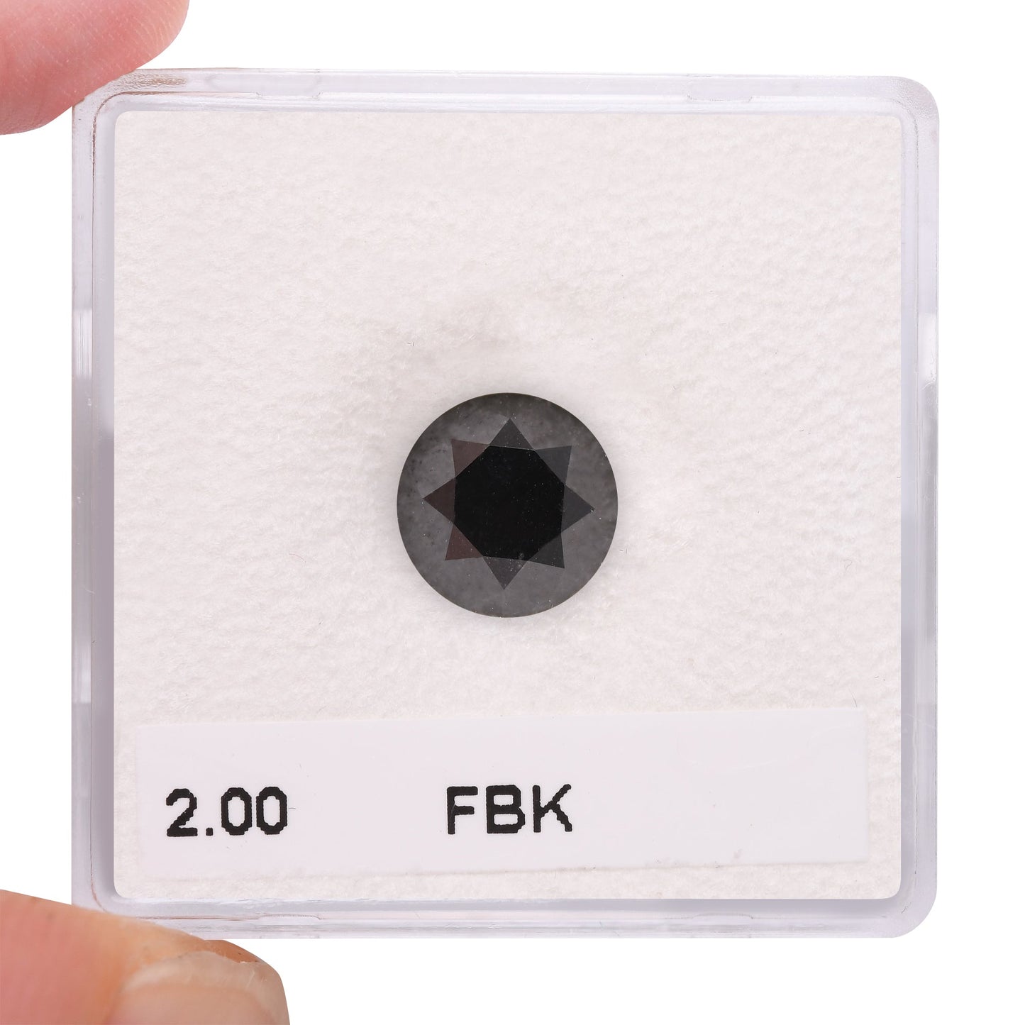 2,00 Karat Fancy Black Brillant-Diamant, GIA-zertifiziert