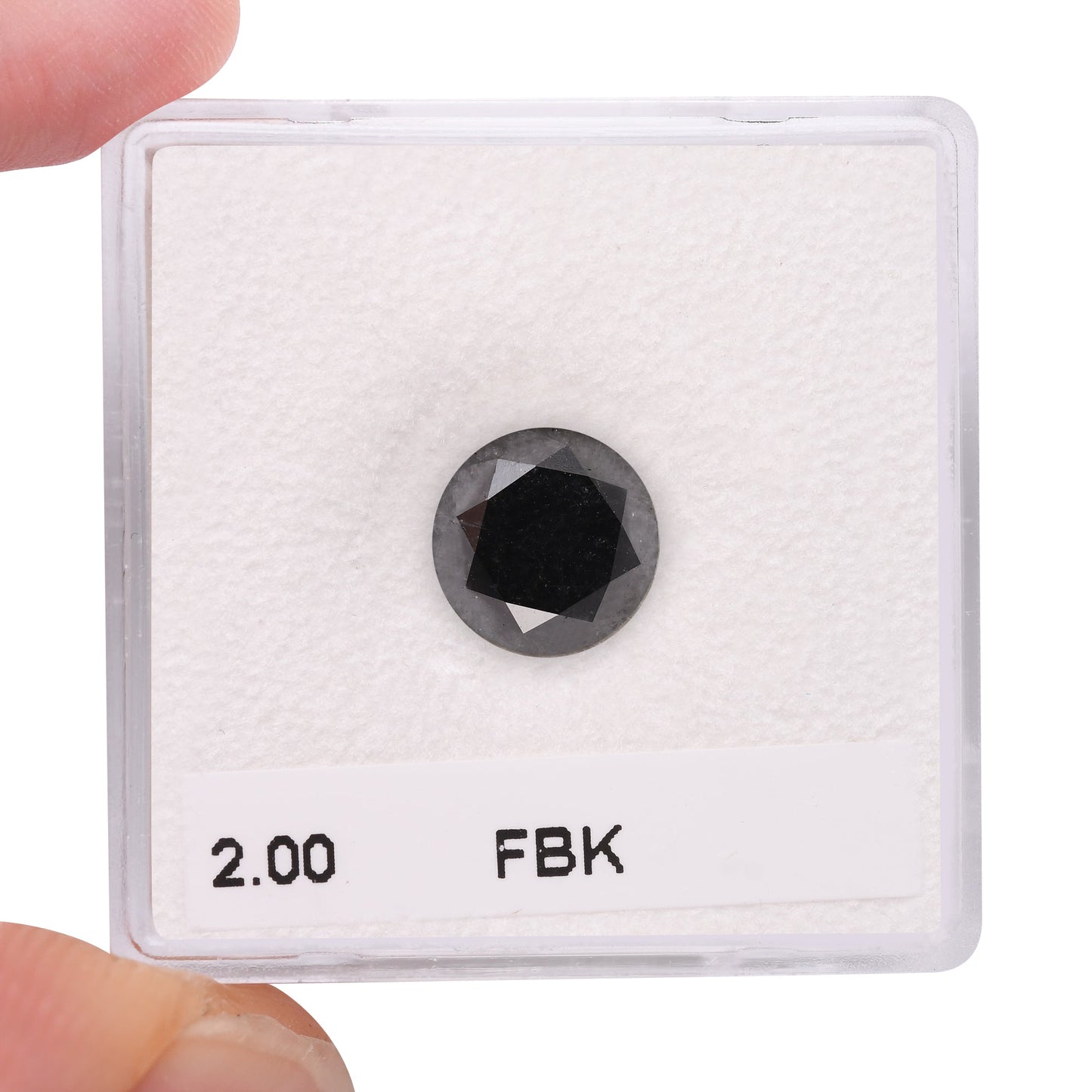 2,00 Karat Fancy Black Brillant-Diamant, GIA-zertifiziert