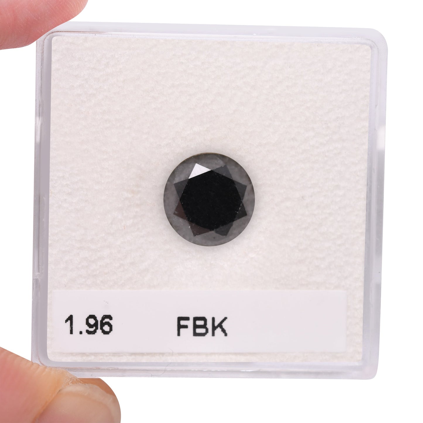 1,96 Karat Fancy Black Brillant-Diamant, GIA-zertifiziert