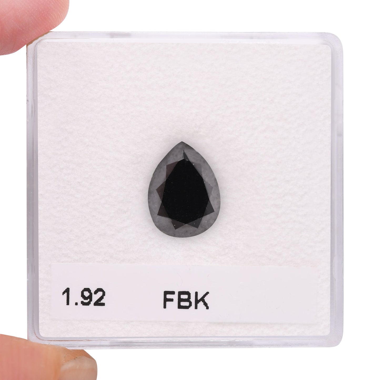 1,92 Karat Fancy Black Pear Diamond GIA