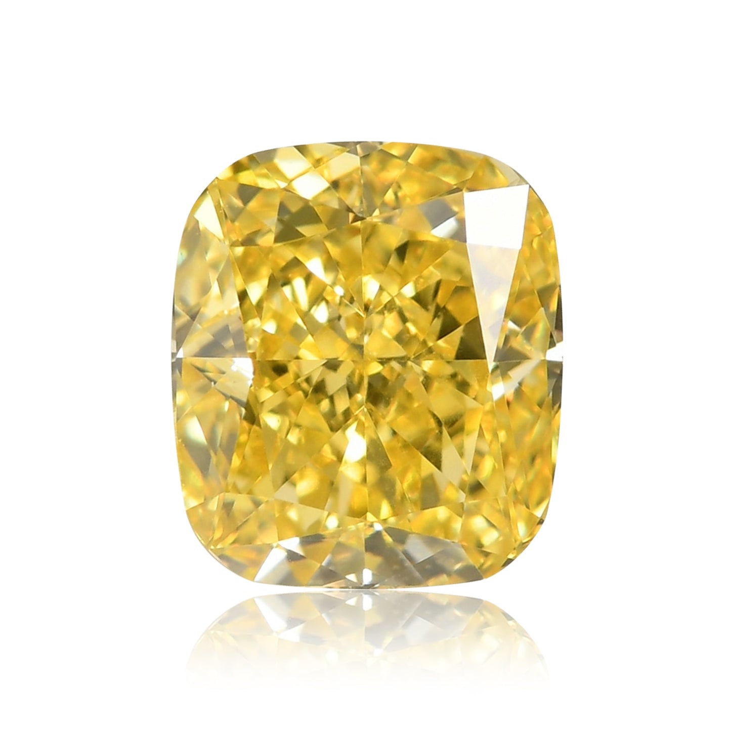 0,72 Karat Fancy Vivid Yellow Cushion Diamond VS1 GIA