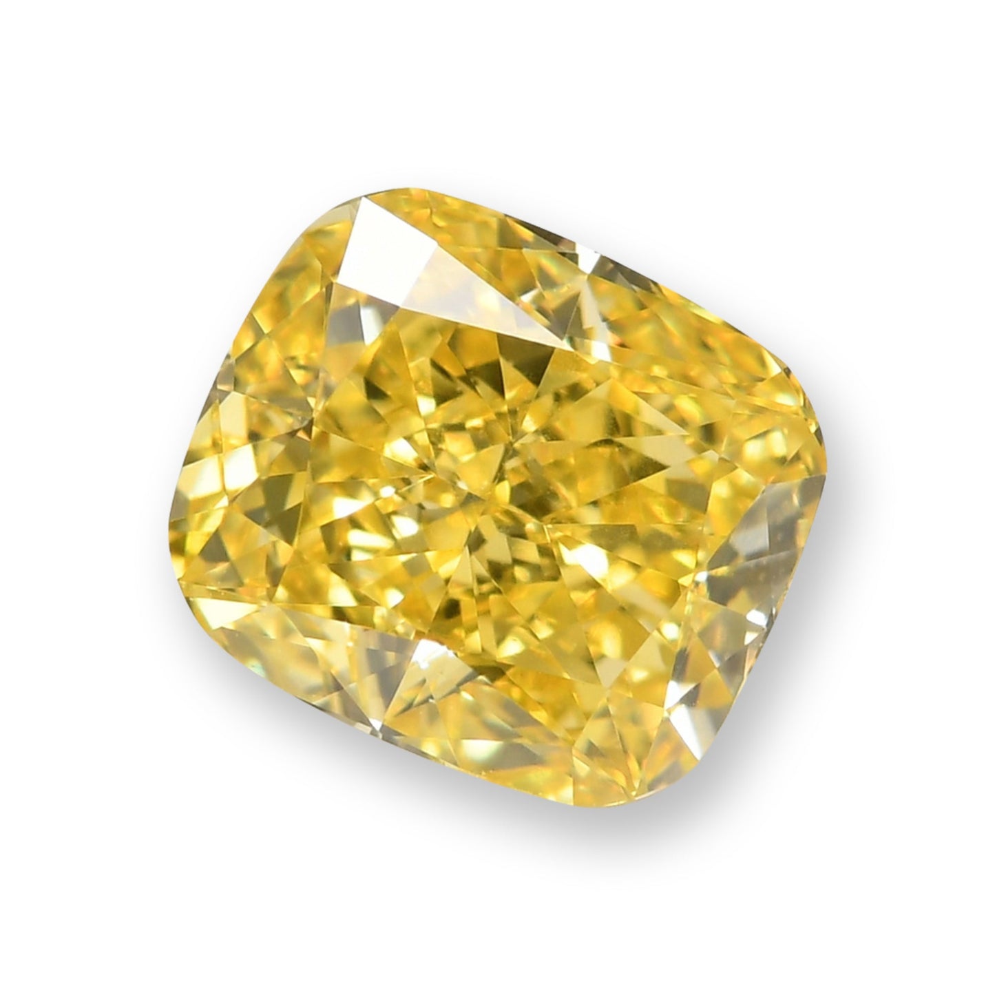 0,72 Karat Fancy Vivid Yellow Cushion Diamond VS1 GIA