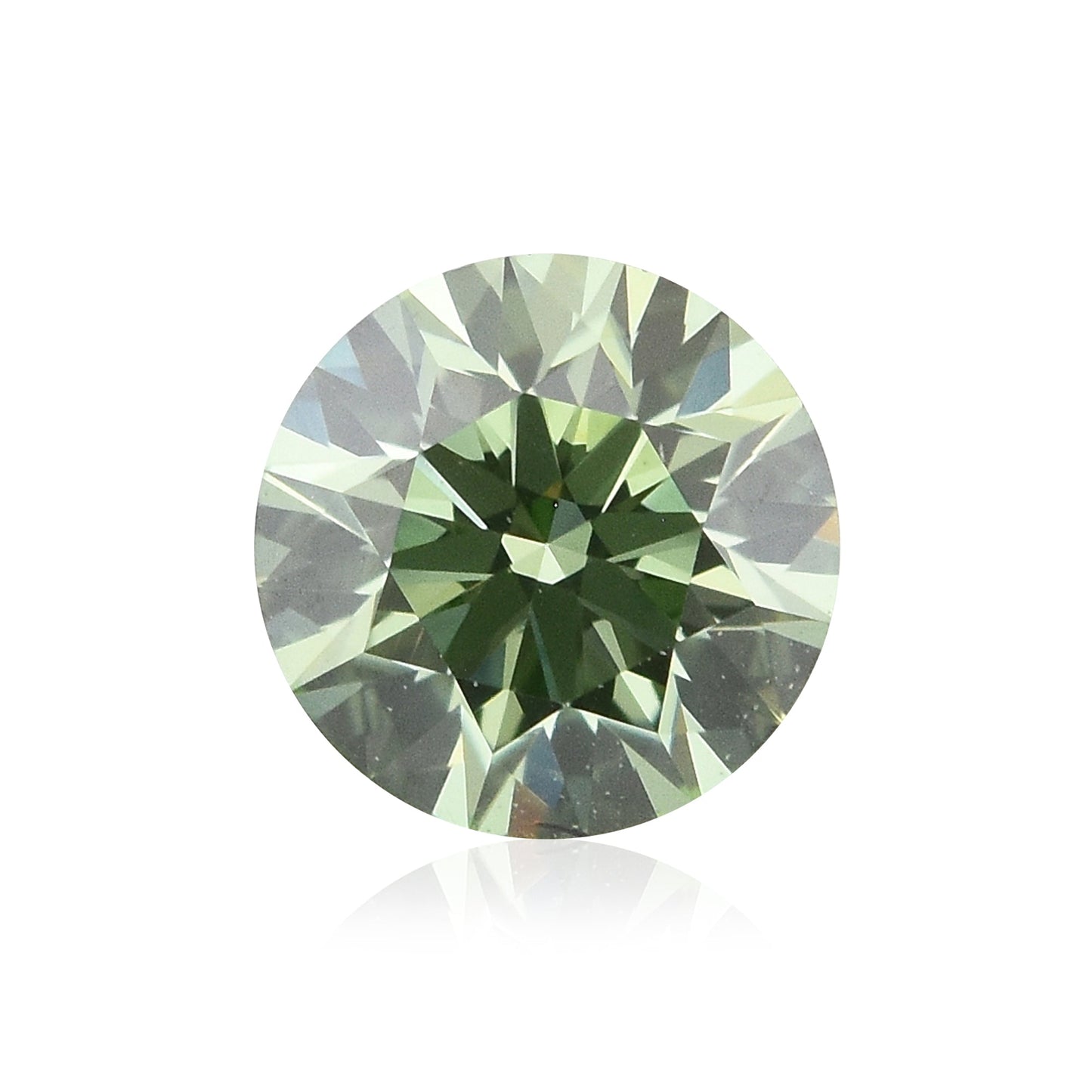 0,25 Karat Fancy Intense Green Round Diamond VS2 GIA