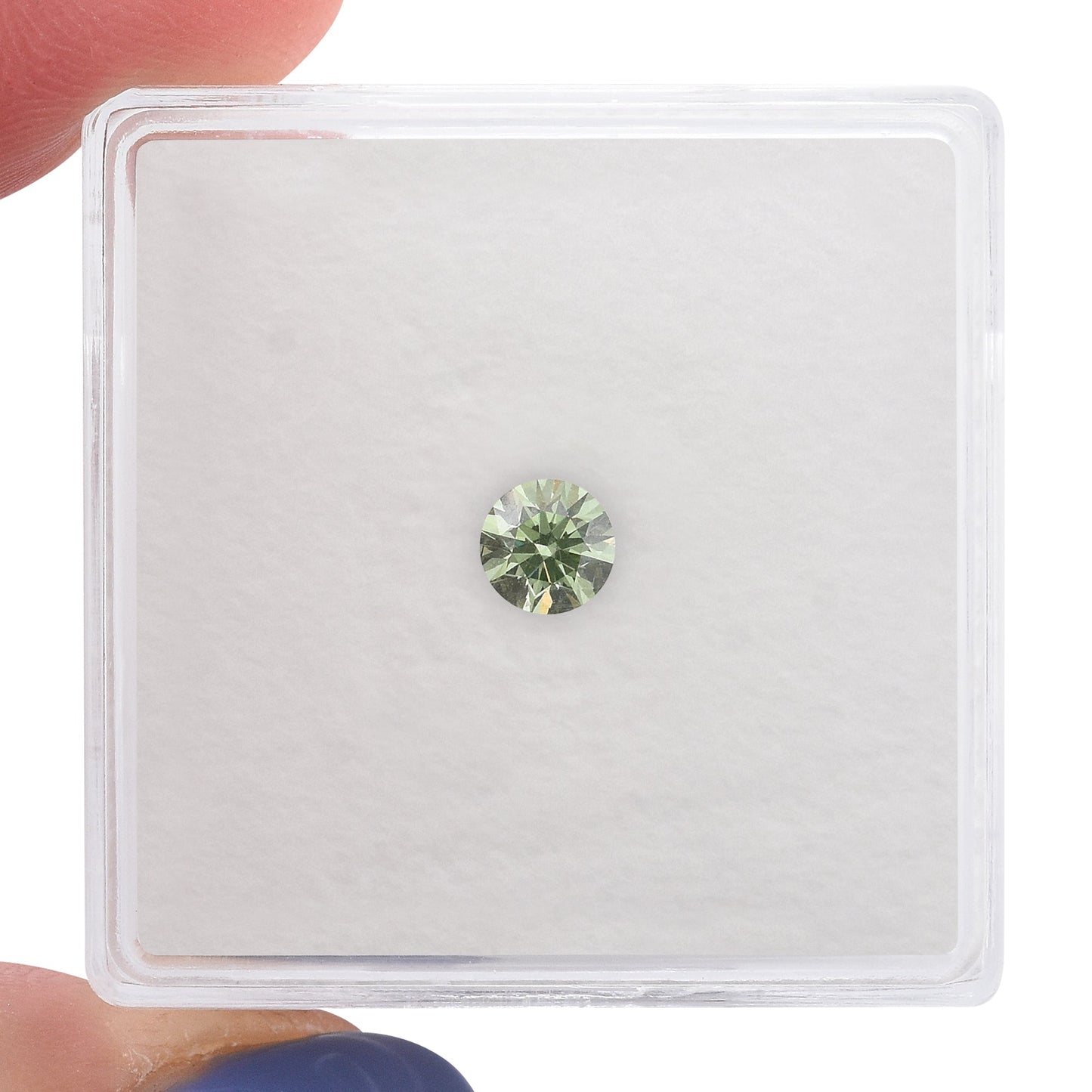 0,25 Karat Fancy Intense Green Round Diamond VS2 GIA