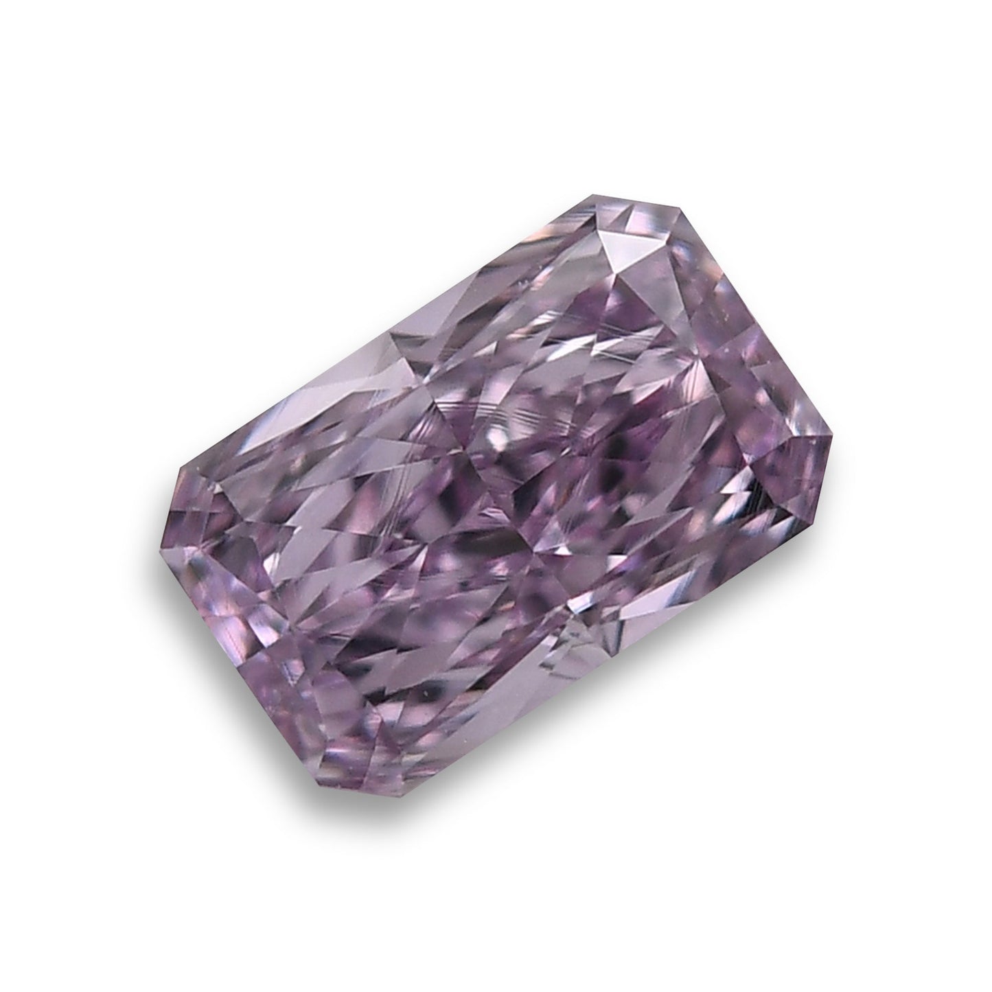 0,26 Karat Fancy Pink Purple Radiant Diamant VS2 GIA